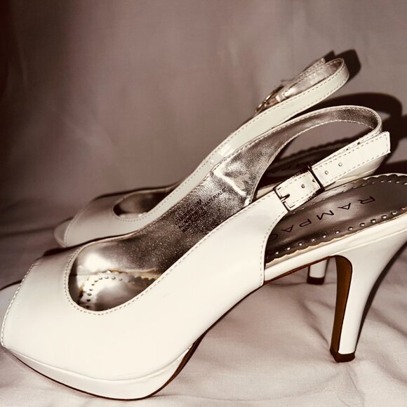 Rampage Flanders White Patent Slingback - Picture 2 of 4